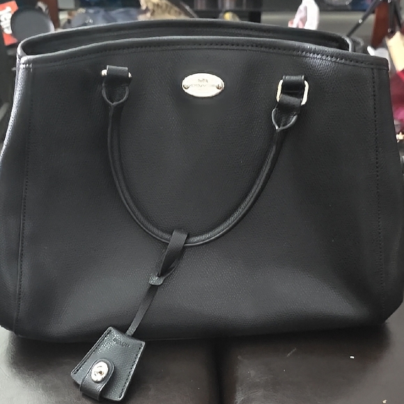Coach Margot Black Leather Handbag - Picture 1 of 11